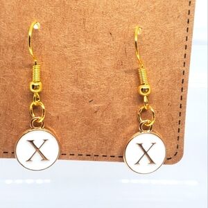 7/$10 X Initial Earrings, New